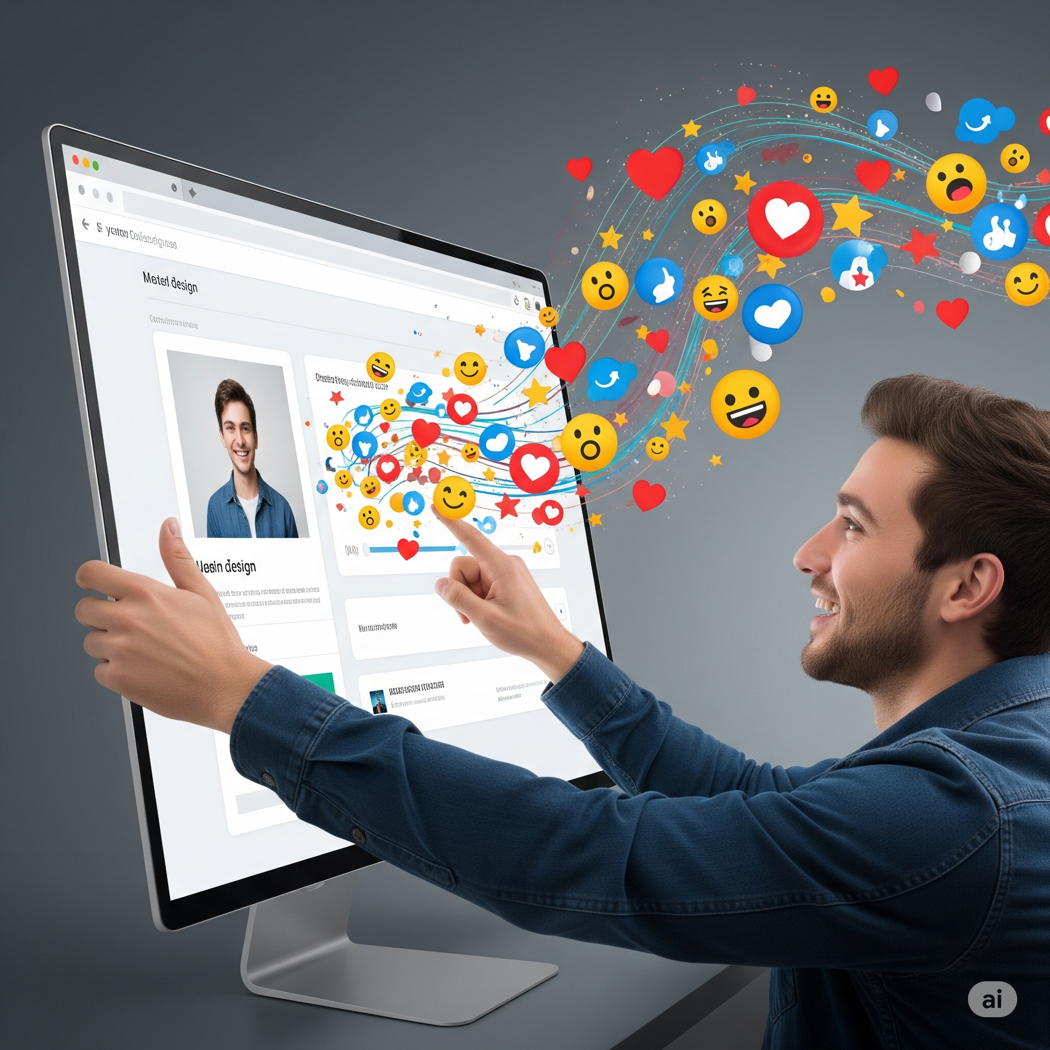 Réaction d'un humain avec un site internet utilisant un design emotionnel