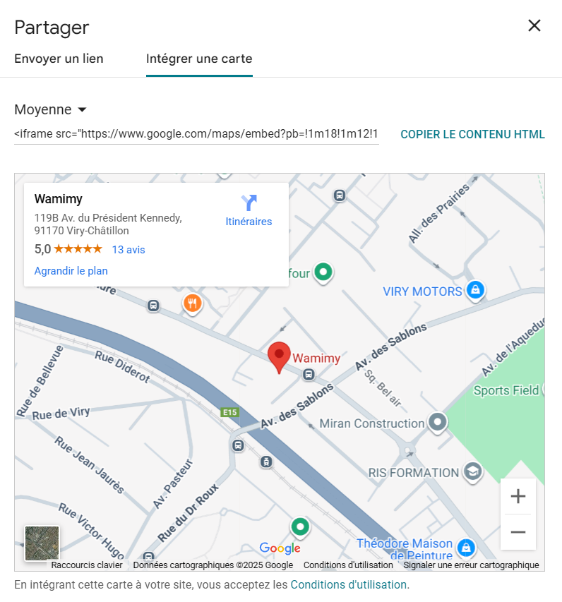 Intégrer la carte GMB sur son site internet