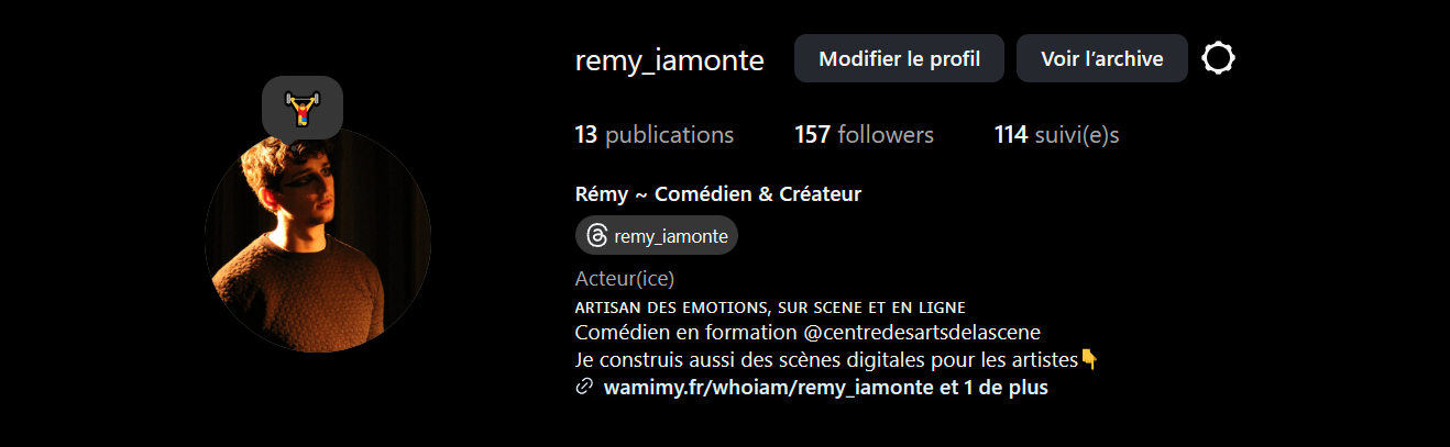 Image montrant comment modifier sa bio instagram