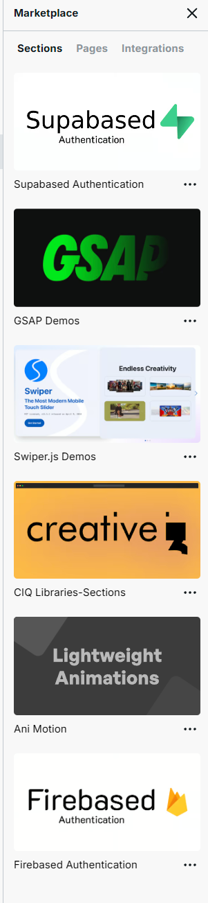 Marketplace de webstudio - le point noir